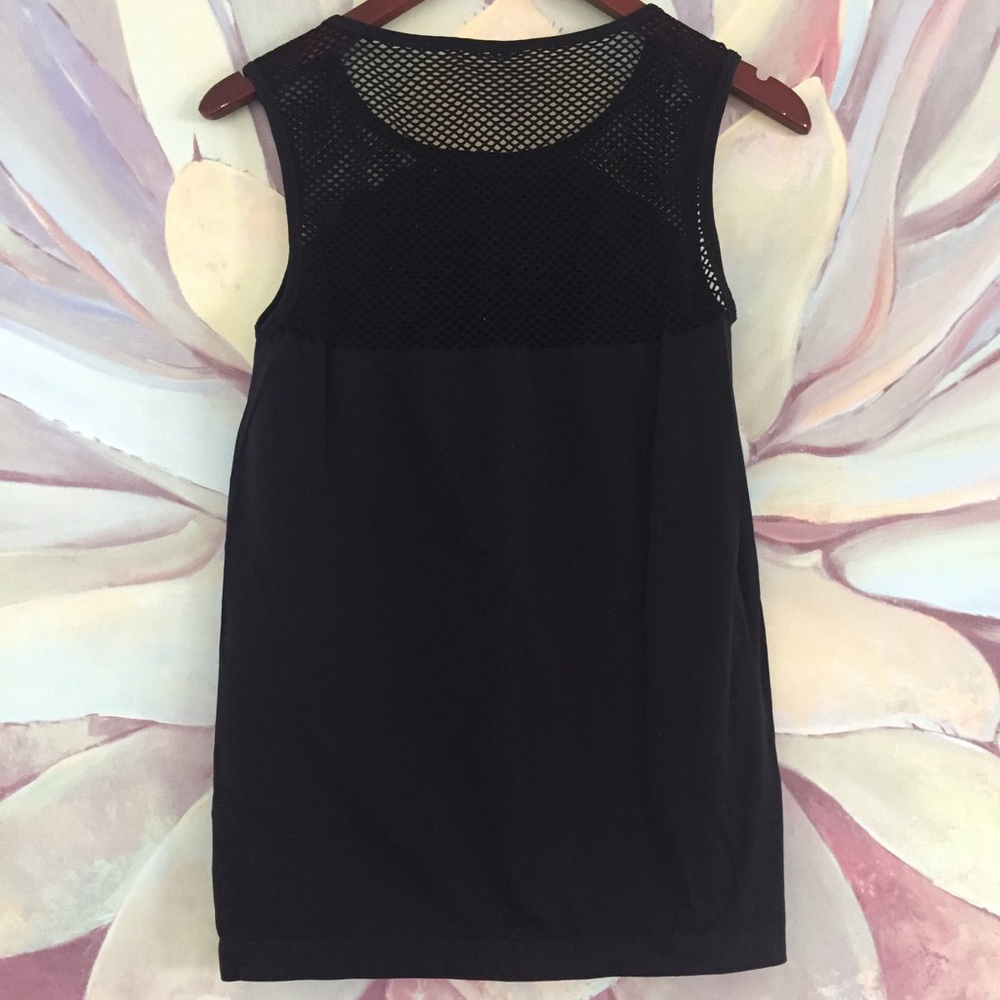 Black Mesh Workout Top